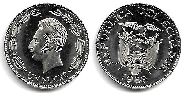 (89) Ecuador. 1988. 1 Sucre (SC)