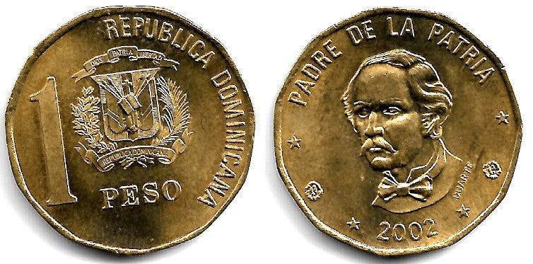 (80.2) República Dominicana. 2002. 1 Peso (SC)