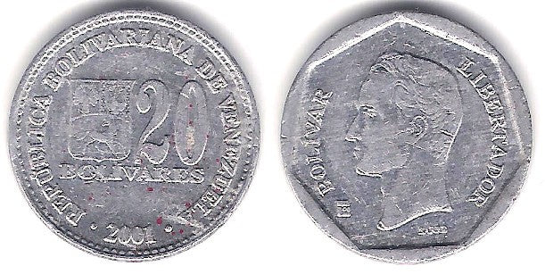 (Y81a.1) Venezuela. 2001. 20 Bolivares (MBC)