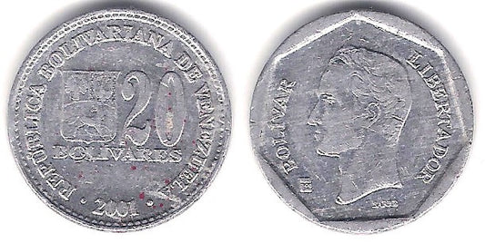 (Y81a.1) Venezuela. 2001. 20 Bolivares (MBC)