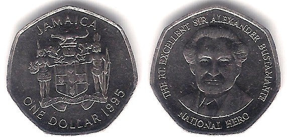 (164) Jamaica. 1995. 1 Dollar (MBC)
