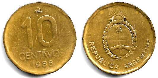 (98) Argentina. 1988. 10 Centavos (MBC)