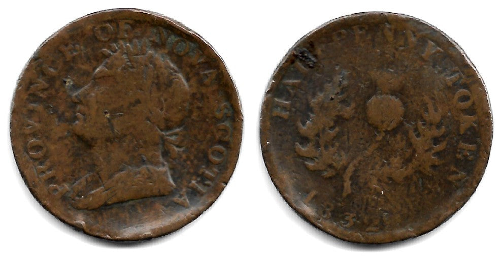 Canadá (Nueva Escocia). 1832. Half Penny Token (BC-)
