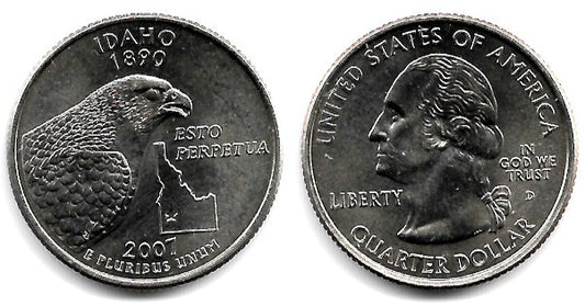 (398) Estados Unidos de América. 2007(D). Quarter Dollar (SC)