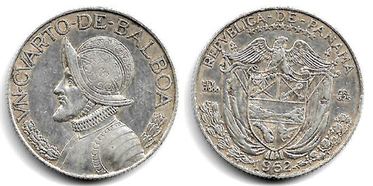 (11.2) Panamá. 1962. ¼ Balboa (MBC+) (Plata)
