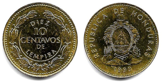 (76.3) Honduras. 1999. 10 Centavos (EBC)