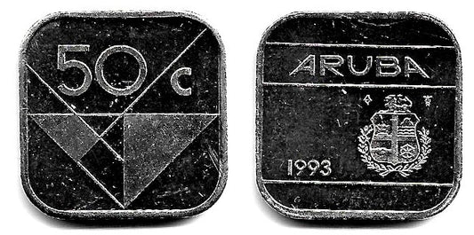 (4) Aruba. 1993. 50 Cents (EBC-)