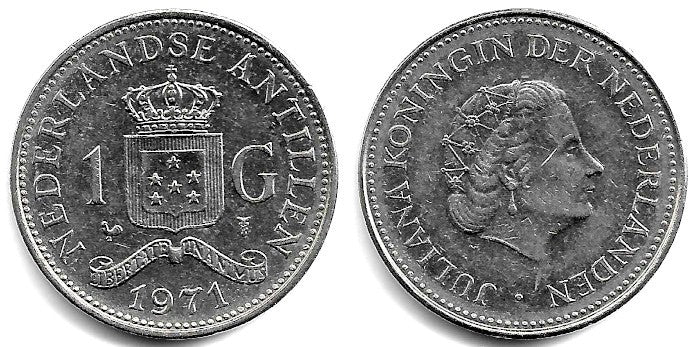 (12) Antillas Neerlandesas. 1971. 1 Gulden (EBC+)