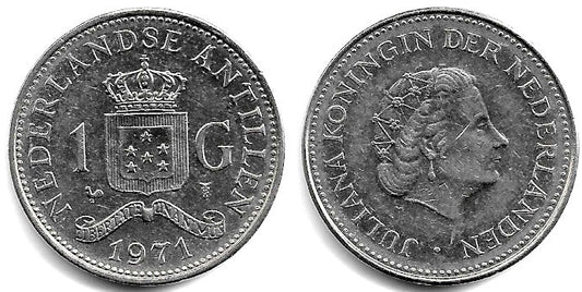 (12) Antillas Neerlandesas. 1971. 1 Gulden (EBC+)