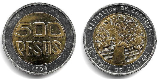 (286) Colombia. 1994. 500 Pesos (SC)